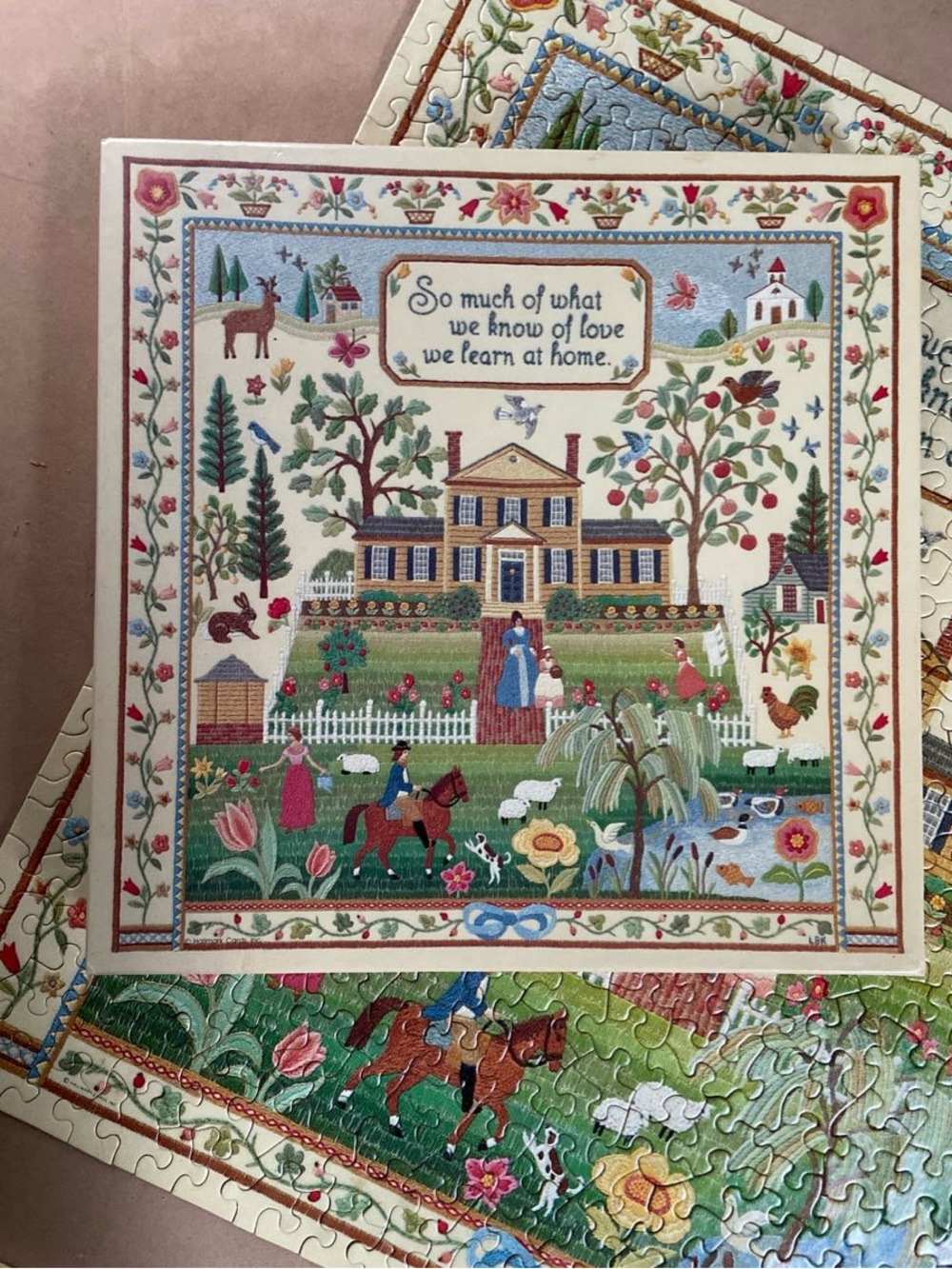 Vintage 1987 Springbok The Art of the Sampler (500) 🎨 Lynne Kuntscher